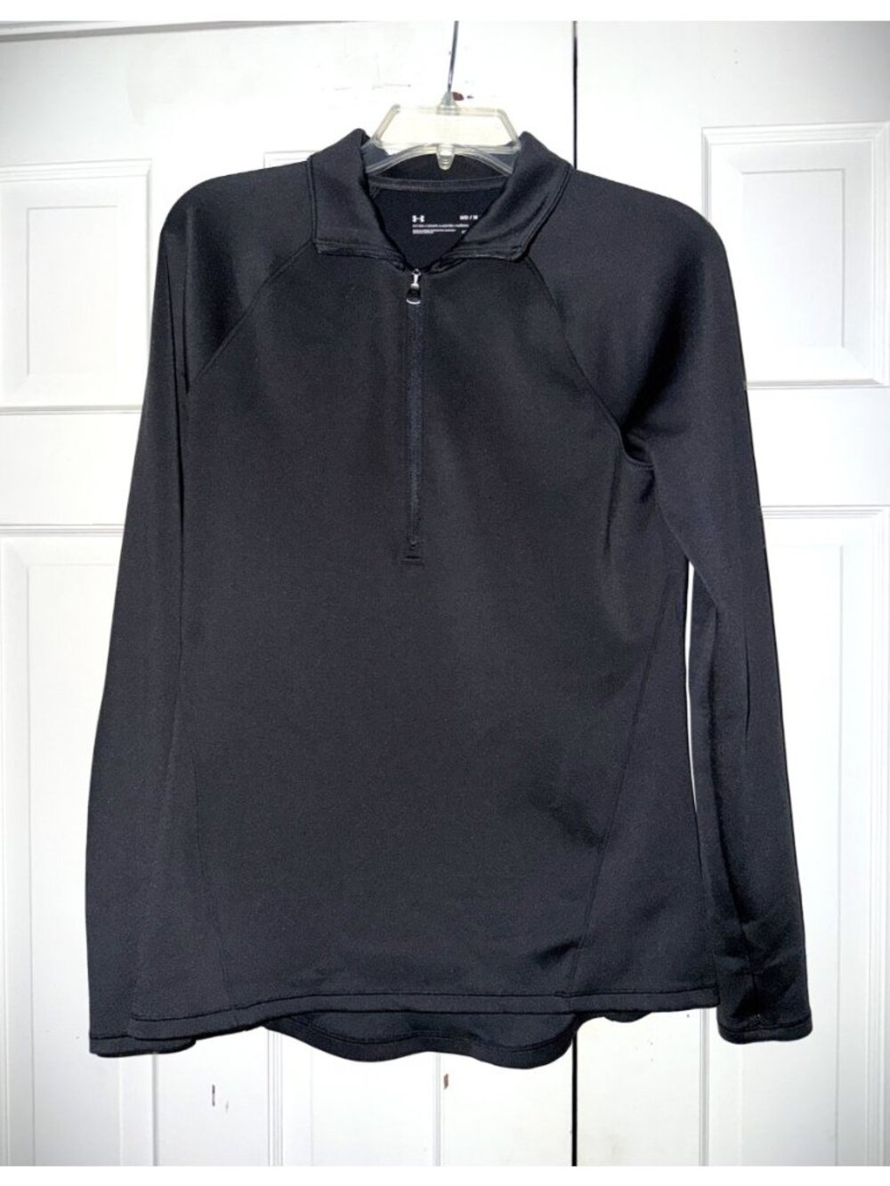Under Armour Black Fitted ColdGear 1/2 Zip Pullover Women's Size Medium